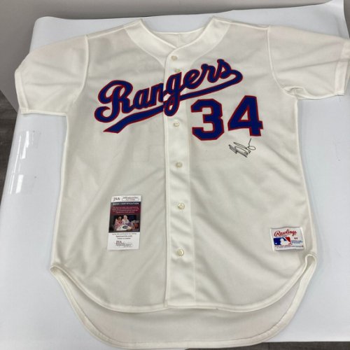 Nolan Ryan Signed Authentic Game Issued 1991 Texas Rangers Jersey With JSA  COA