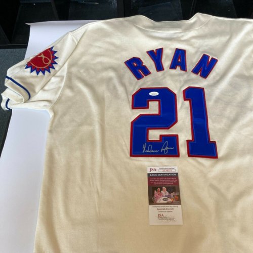 Nolan Ryan Autographed Rainbow Houston Astros Jersey - Beautifully