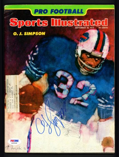 O.J. Simpson Autographed Signed O.J. Sports Illustrated Magazine Buffalo Bills PSA/DNA
