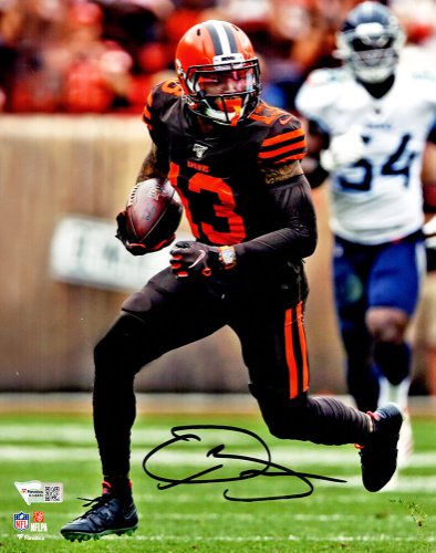 Odell Beckham Jr Autographed Signed Cleveland Browns Action 8x10 Photo (Fanatics)