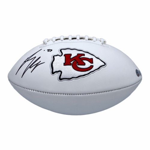 Joe Montana Kansas City Chiefs Autographed Printed Logo White Panel Football