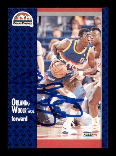 Orlando Woolridge Autographed Signed 1991-92 Fleer Card #56 Denver Nuggets #183290