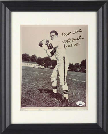 Otto Graham Signed GLAC Goal Line Art Card Football Browns Autograph HOF  Ins JSA