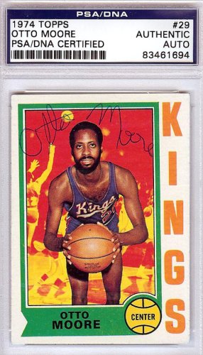 Otto Moore Autographed Signed 1974 Topps Card #29 Kansas City Kings PSA/DNA