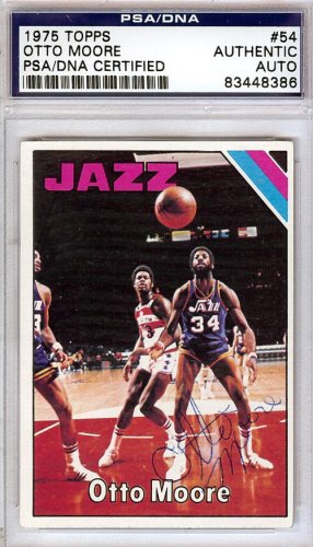 Otto Moore Autographed Signed 1975 Topps Card #54 New Orleans Jazz PSA/DNA