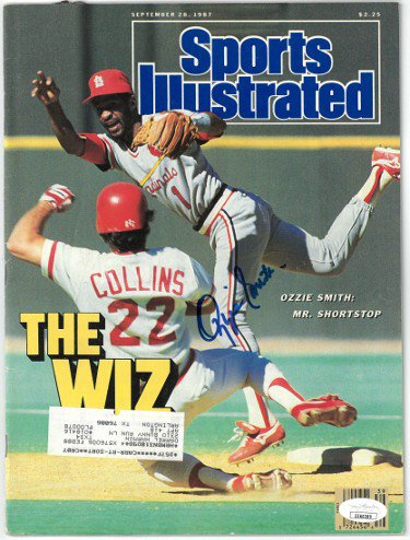 Ozzie Smith Autographed Signed Sports Illustrated Full Magazine 9/28/1987- JSA #EE60280 (St. Louis Cardinals)