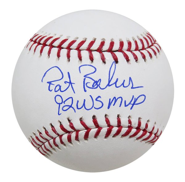 Pat Borders signed Official Major League Baseball with 1992 World Series  MVP inscription
