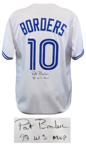 Pat Borders Autographed 1992 Toronto Blue Jays Fire Safety #10