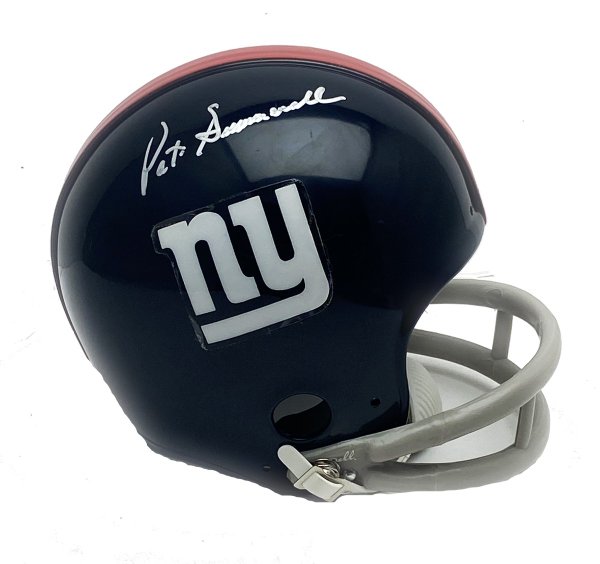 Pat Summerall Autographed Signed New York Giants Throwback 2 Bar Mini Helmet - Certified Authentic