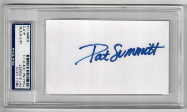 pat summitt autograph