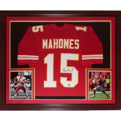 patrick mahomes autographed jersey framed