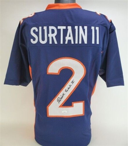 DENVER BRONCOS PATRICK SURTAIN II SIGNED CUSTOM THROWBACK JERSEY JSA  COA!!!!