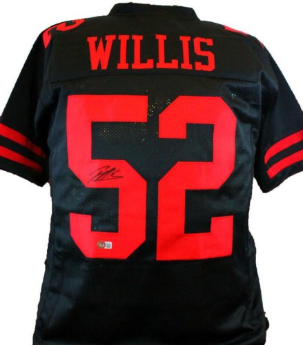 Patrick Willis Autographed Red Nike Retired Player Jersey w/ 3 Insc- BA W  Holo