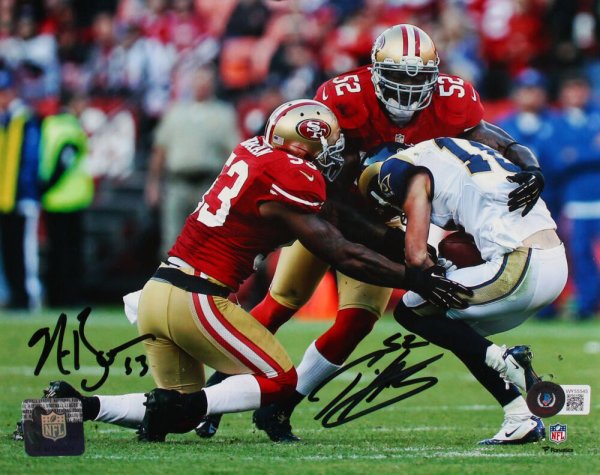 The Jersey Source Patrick Willis Autographed Red Pro Style Triple Stitch Jersey w/Insc.- Beckett W Hologram *Black