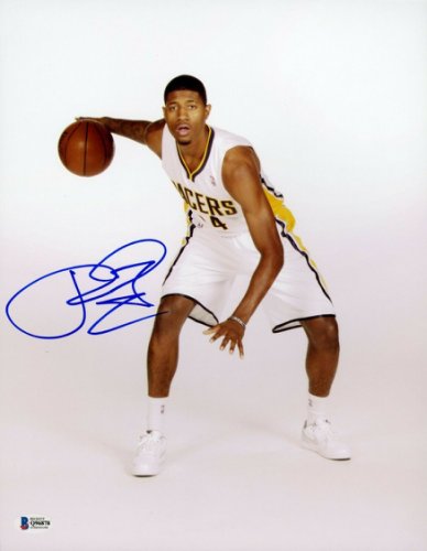 paul george signed basketball