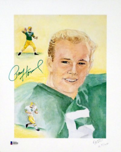 Paul Hornung Autographed Signed 12X15 Lithograph Photo Green Bay Packers Beckett Beckett