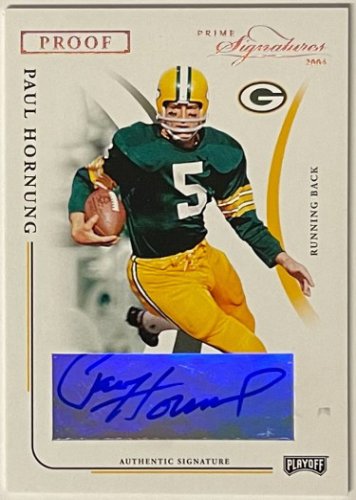 Paul Hornung Autographed Signed 2004 Playoff Prime Signatures Proof Card #39- 09/50 (Green Bay Packers/HOF/Heisman)