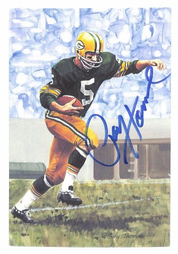 Paul Hornung Autographed Signed Goal Line Art Card Glac Packers PSA/DNA