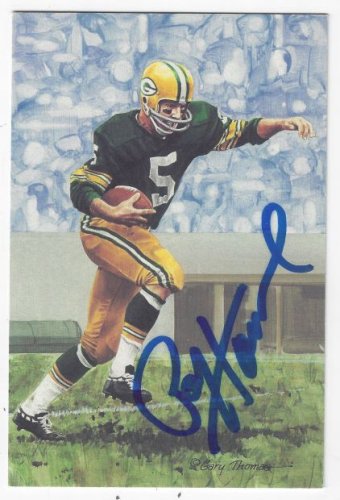Paul Hornung Autographed Signed Green Bay Packers Goal Line Art Card - Autographs