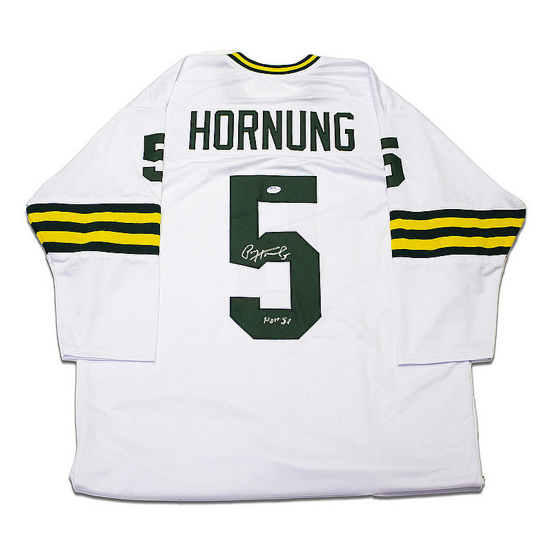 Paul Hornung Autographed Signed Green Bay Packers Road Jersey HOF Silver Ink- PSA/DNA Authentic