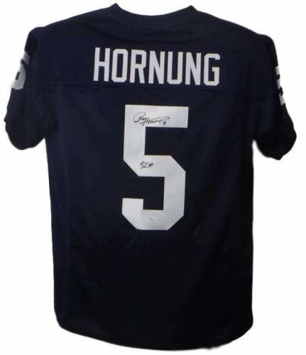Paul Hornung Autographed Signed Notre Dame Xl Blue Jersey 56 H JSA