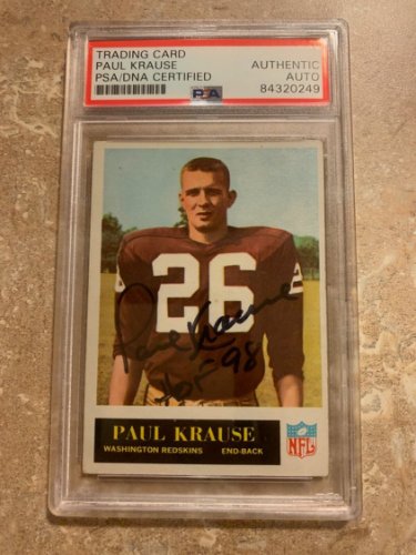 Paul Krause Signed Vikings 11x14 Photo (Playball Ink Hologram