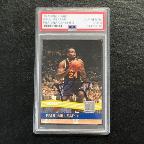 Paul Millsap Autographed Signed 2010-11 Donruss Basketball #146 Card Auto PSA Slabbed Jazz