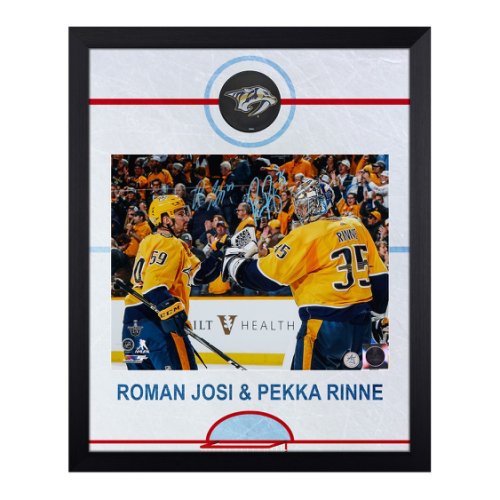 Pekka Rinne Signed Predators Logo Hockey Puck (JSA COA) All Star Goalie