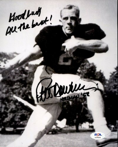 Pete Dawkins Signed 1958 Heisman Trophy Winner Autographed Army Black Knights 8x10 inch Photo 