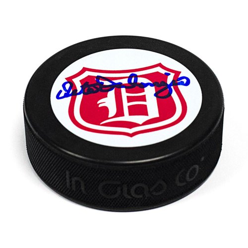 Pete Palangio Detroit Falcons Red Wings Autographed Signed Hockey Puck