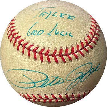 Pete Rose Autographed Official MLB Baseball Cincinnati Reds #14