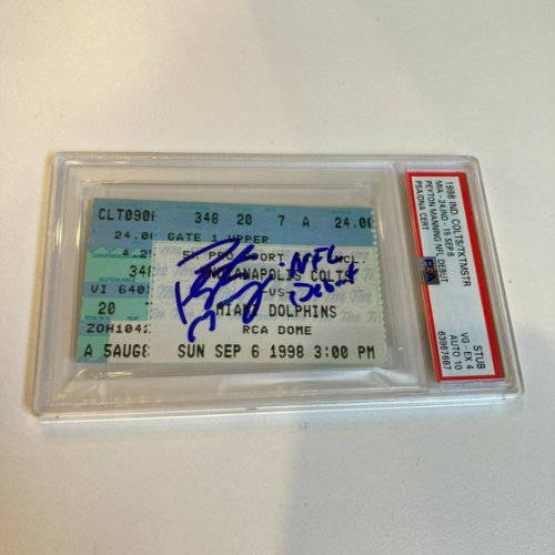 Peyton Manning Autographed Signed NFL Debut Original Ticket Sep 6, 1998 PSA DNA Pop 3!