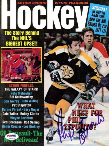 Phil Esposito Autographed Signed Hockey Magazine Cover Boston Bruins PSA/DNA