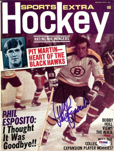 Phil Esposito Autographed Signed Sports Extra Hockey Magazine Cover Boston Bruins PSA/DNA