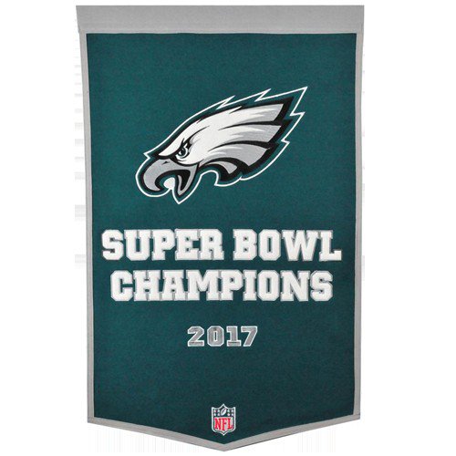 philadelphia eagles super bowl championship dynasty banner with hanging rod