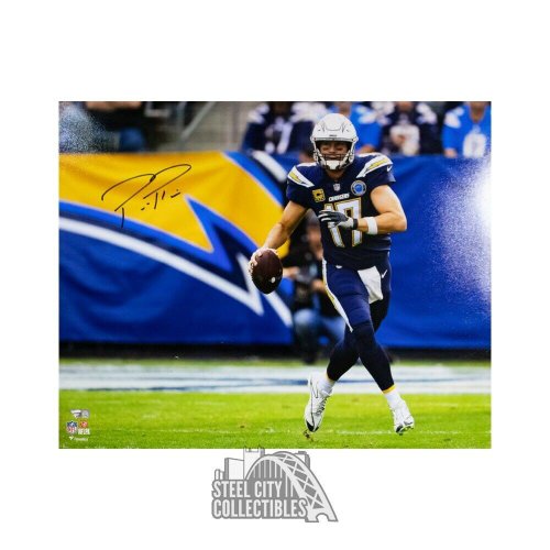 PHILIP RIVERS (Chargers dark blue SKYLINE) Signed Auto Framed