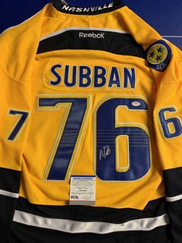 subban signed jersey