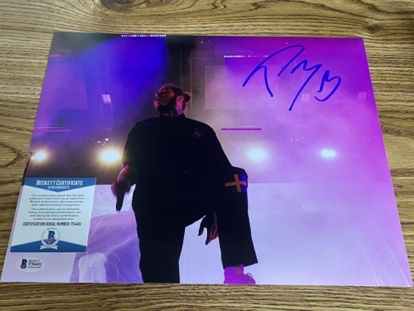 POST MALONE SIGNED FRAMEDROCKSTAR LYRIC SHEET LEGEND PROOF JSA COA