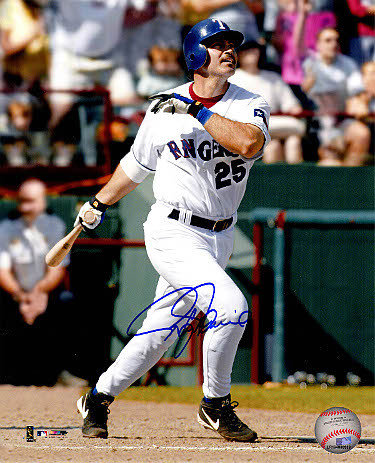 RAFAEL PALMEIRO Signed Texas Rangers 8x10 Baseball Photo -Guaranteed  Authentic