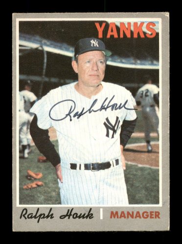 Autographed/ Original Signed 8x10 Color Photo Showing Him in a New York Yankees Uniform D. 2010 Houk Managed the Famed 1961 Yankees Ralph Houk 