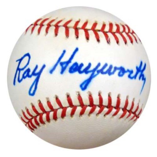 Ray Hayworth Autographed Signed Official Al Baseball Detroit Tigers PSA/DNA