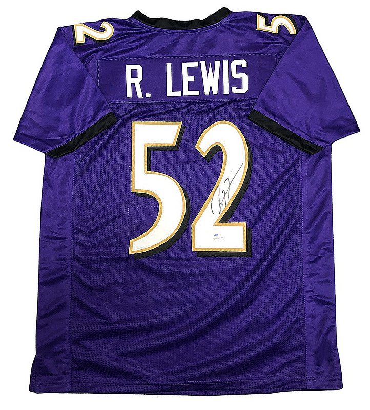 footballcollectible Ray Lewis Autographed Baltimore Ravens Jersey