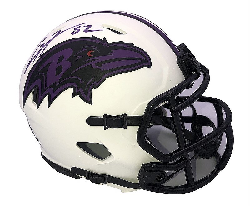 Ray Lewis Autographed Signed Baltimore Ravens Riddell Lunar Eclipse Mini Helmet - Beckett QR Authentic