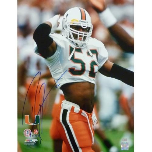 Ray Lewis Autographed Signed Miami Hurricanes (White Jersey ...