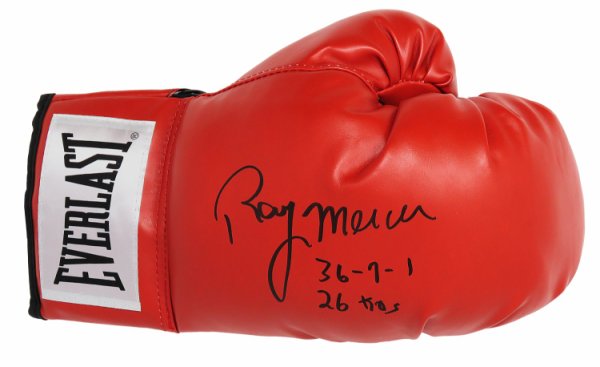Ray Mercer Autographed Signed Everlast Red Boxing Glove w/36-7-1, 26 KO's