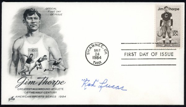 Red Lucas Autographed Signed First Day Cover New York Giants #154006