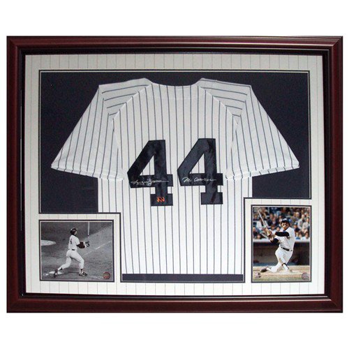 Reggie Jackson Autographed Signed New York Yankees (Pinstripe #44) Deluxe Framed Jersey With Mr. October