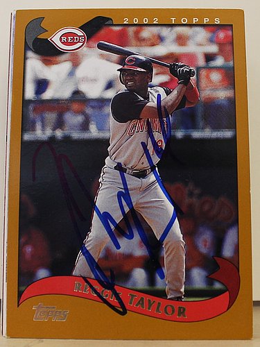 Reggie Taylor Cincinnati Reds Autographed Signed 2002 Topps Traded Card #T38 - COA Included