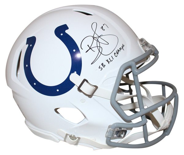 Colts Reggie Wayne Authentic Signed Flash Full Size Speed Rep