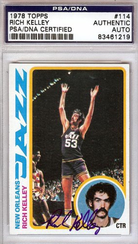 Rich Kelley Autographed Signed 1978 Topps Card #114 New Orleans Jazz PSA/DNA